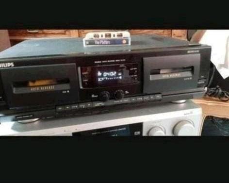 PhilipsFC731 Dubbel Cassettedeck met Auto Reverse, Ophalen of Verzenden, Philips