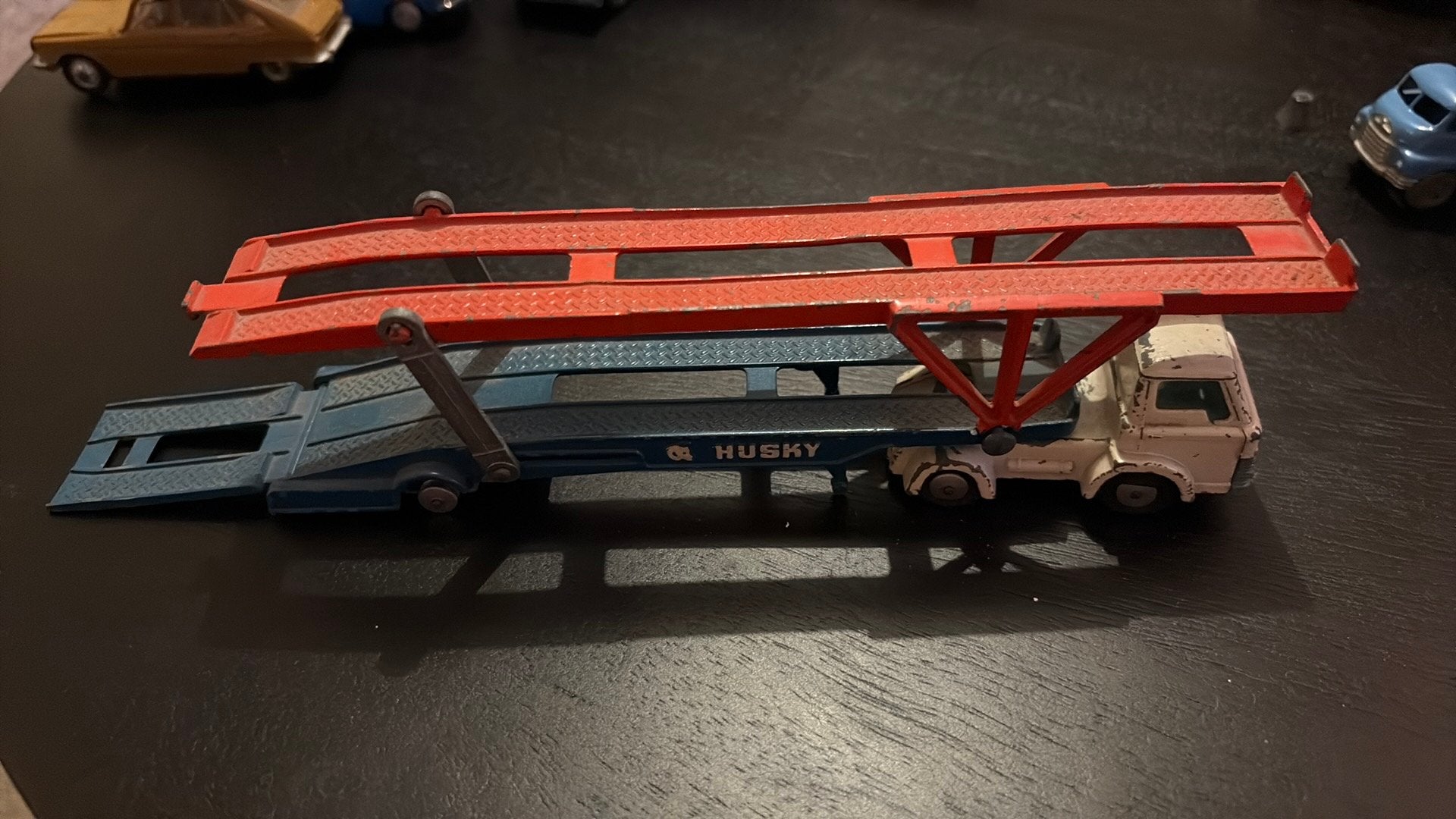 Vintage Husky Ford D-Series Hoynor Car Transporter, Ophalen of Verzenden, Gebruikt, Bus of Vrachtwagen, Matchbox