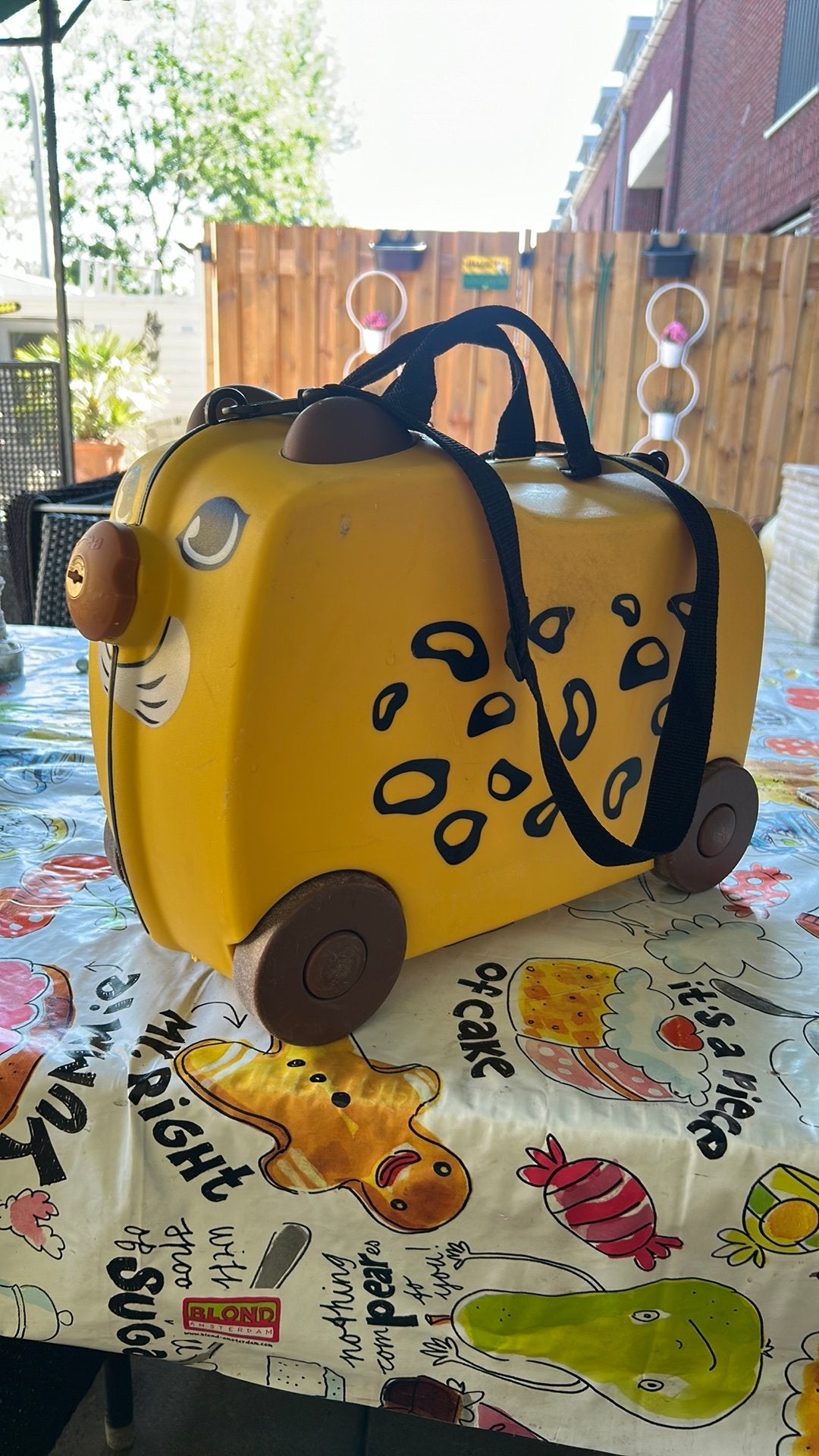 Kinderkoffer Trunki ( look a like) panter, Ophalen, Gebruikt, Hard kunststof, Minder dan 50 cm