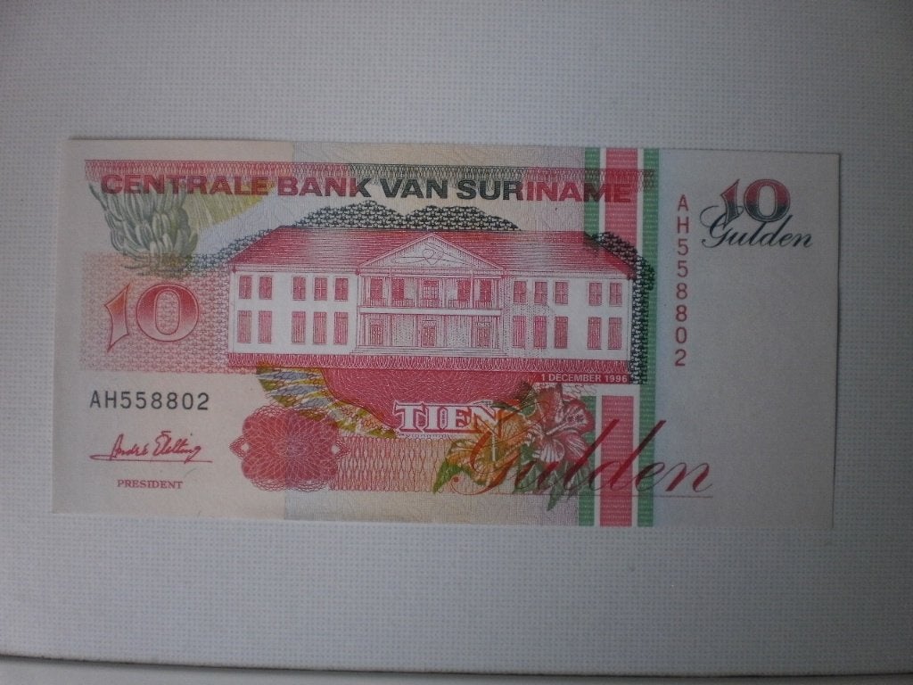 Suriname - 10 Gulden- Bankbiljet, Verzenden, Zuid-Amerika, Los biljet