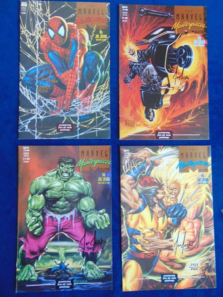 4x Joe Jusko Marvel Masterpiece signed en numbred, Amerika, Ophalen of Verzenden, Zo goed als nieuw, Meerdere comics