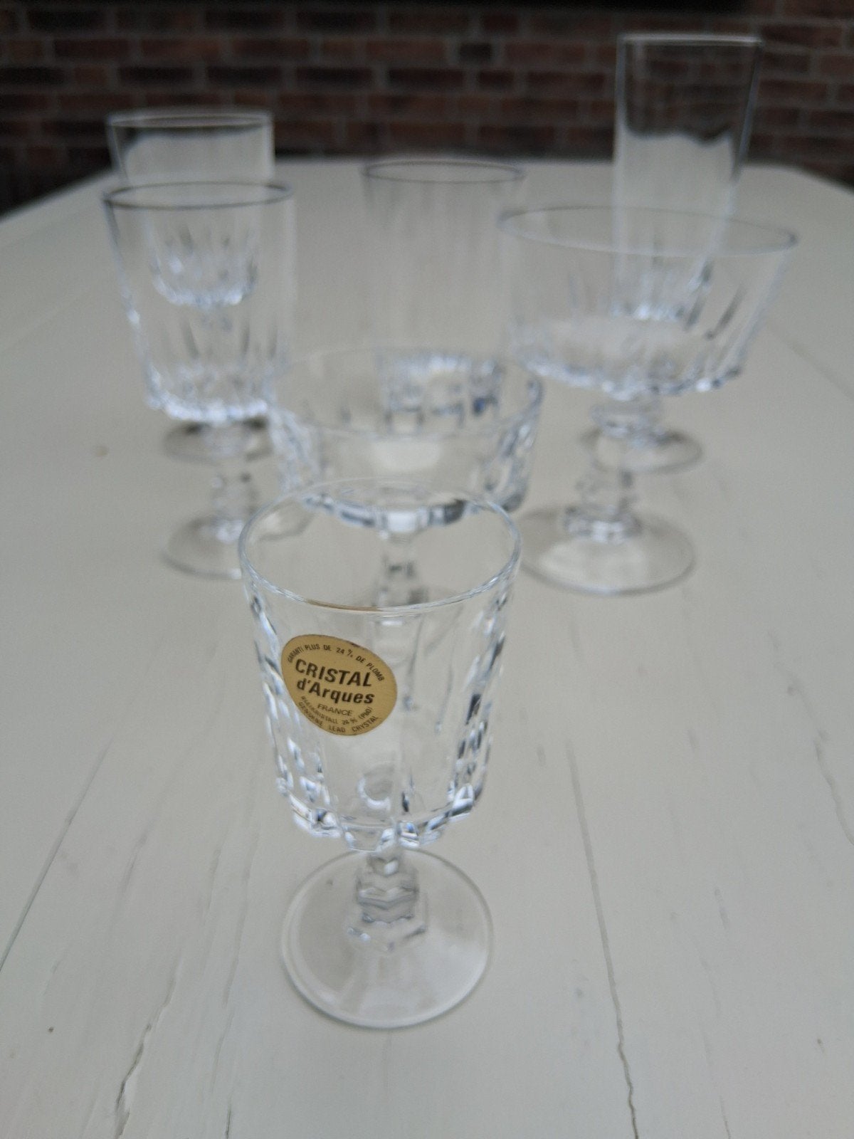 Kristal servies Cristal d'Arques VINTAGE, Glas of Glazen, Ophalen of Verzenden, Overige stijlen, Glas