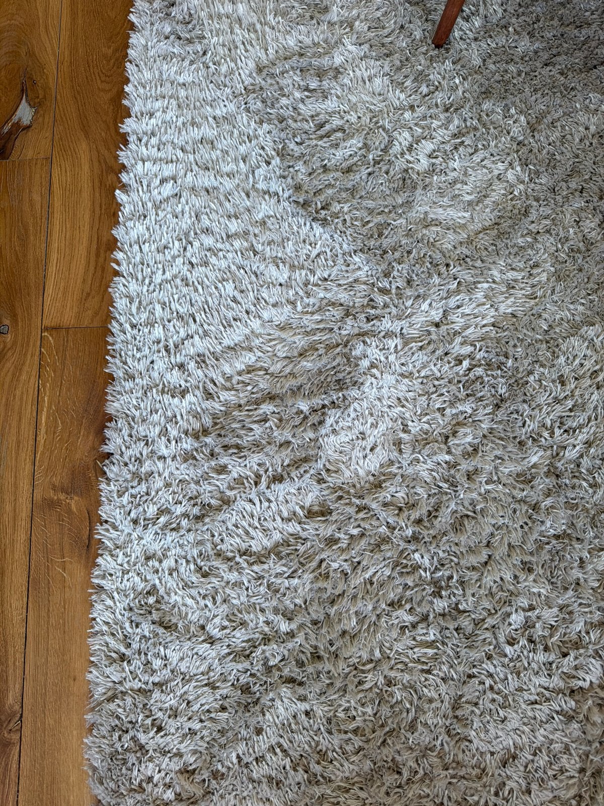 Zacht crèmekleurig vloerkleed, hoogpolig 200x300, Ophalen, Gebruikt, 200 cm of meer, 200 cm of meer