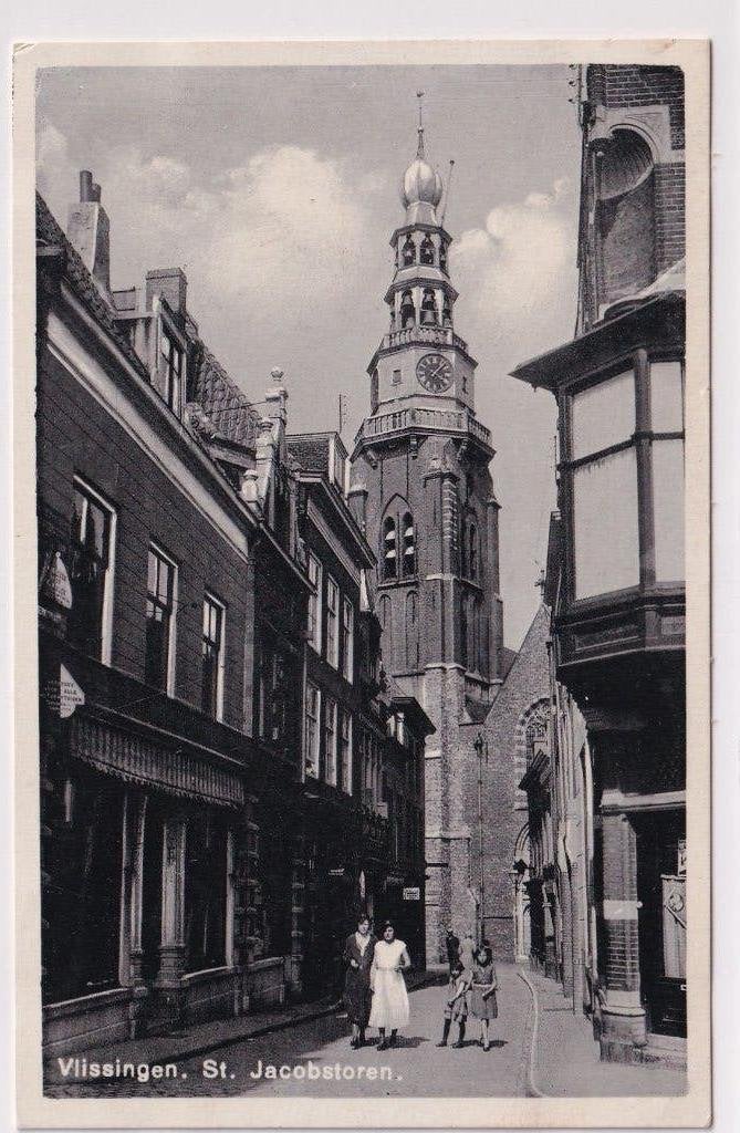 Vlissingen St. Jacobstoren, Ophalen of Verzenden, 1920 tot 1940, Gelopen, Zeeland