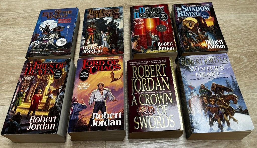 Robert Jordan - The Wheel of Time (Engels) 1-7,9, Ophalen of Verzenden, Gelezen, Robert Jordan