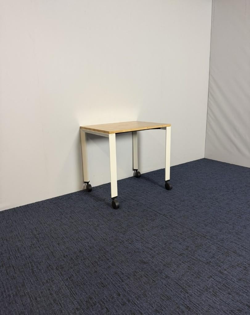 Verrijdbare tafel Ahrend 700, wit frame, 80 x 60 cm., Ophalen, Met wielen, Gebruikt