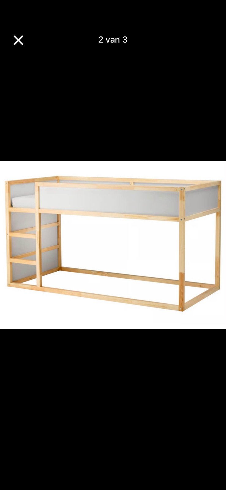 2x half hoogslaper IKEA, Kinderen en Baby's, Kinderkamer | Stapelbedden en Hoogslapers, Ophalen, Zo goed als nieuw, Hoogslaper