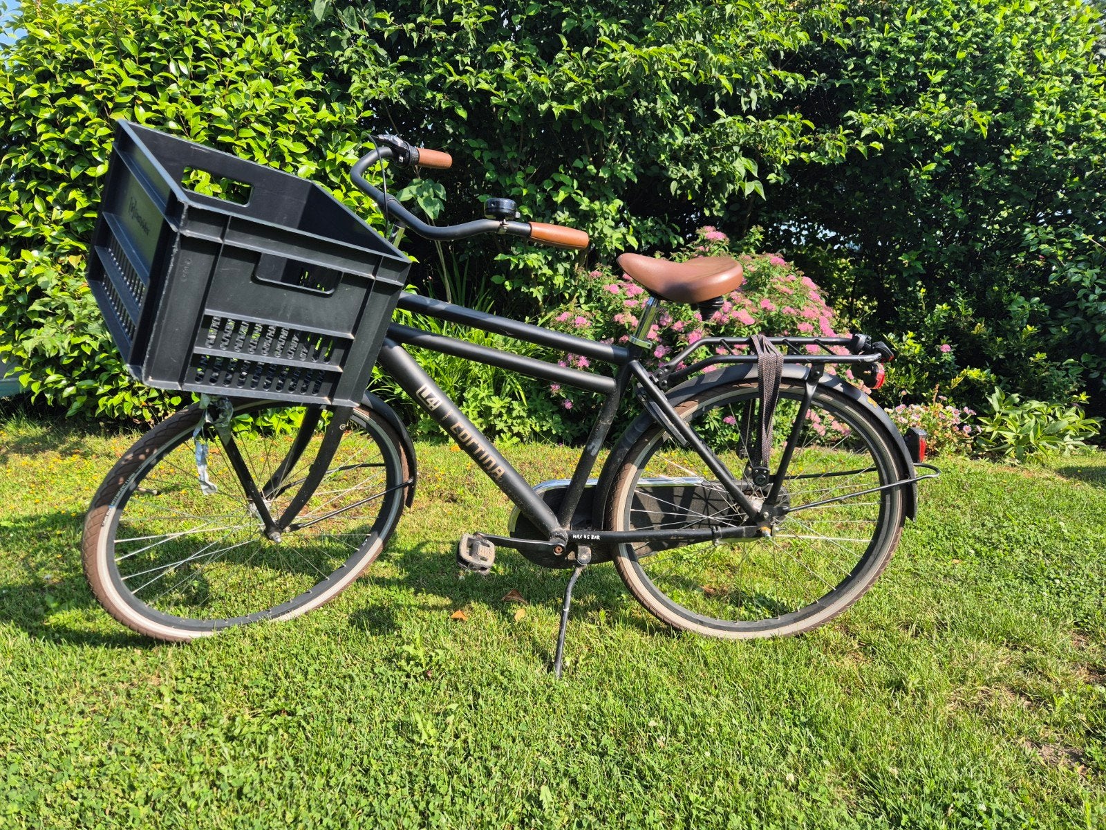 26 inch transportfiets van Cortina met krat, Gebruikt, Versnellingen, 50 tot 53 cm, Trommelrem