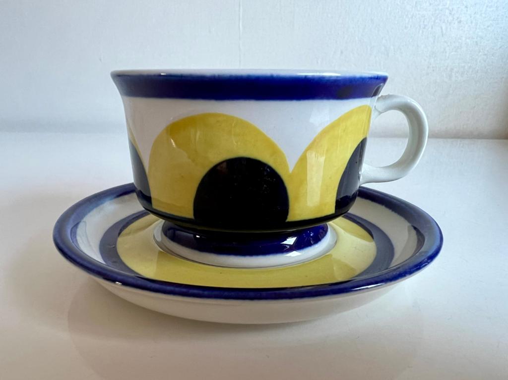 Arabia Finland PAJU Espresso Kop Schotel A.Jaatinen-Winquist, Ophalen of Verzenden