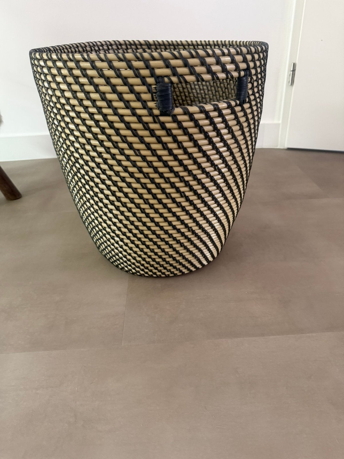 IKEA RÅGKORN Sierpot, binnen/buiten donkergrijs/beige, Rond, Ophalen of Verzenden, Zo goed als nieuw, Plantenpot of Plantenbak