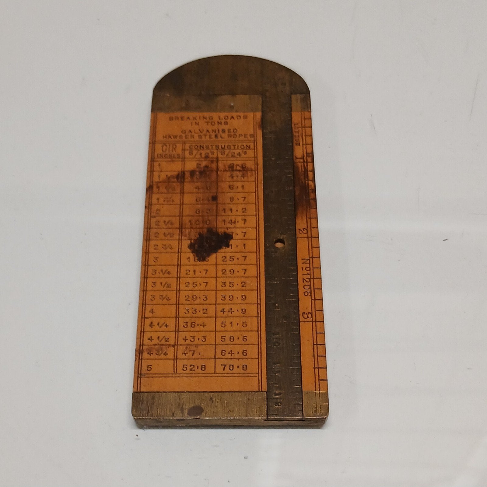 Antieke maritieme touwomtrek en gewichtsmeter, Ophalen of Verzenden