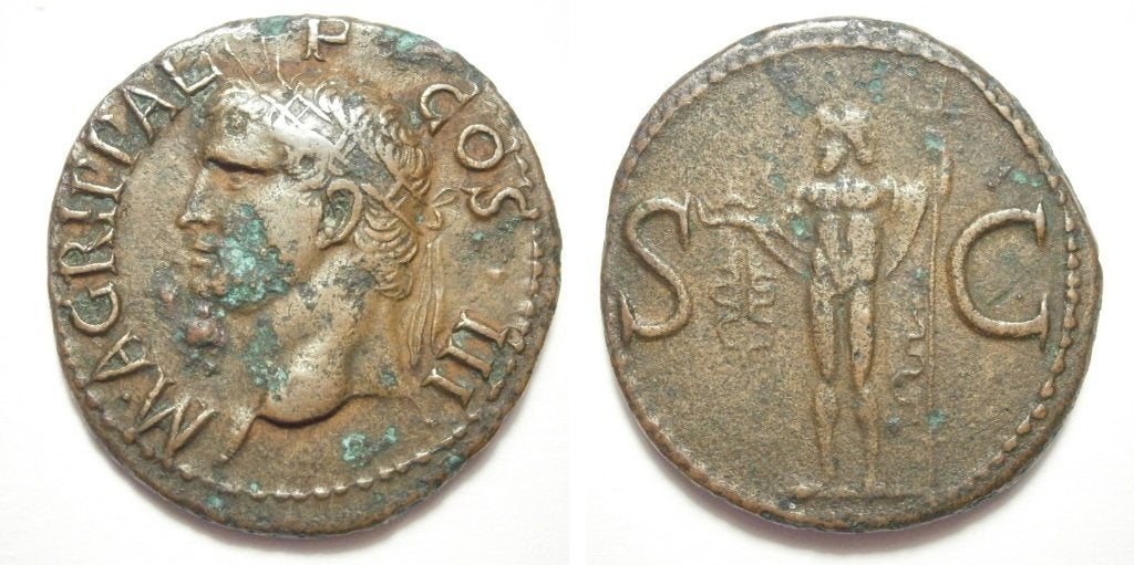 Romeinse munt Agrippa Æ As -Struck under Caligula- 37-41 AD, Ophalen of Verzenden, Overige landen, Losse munt