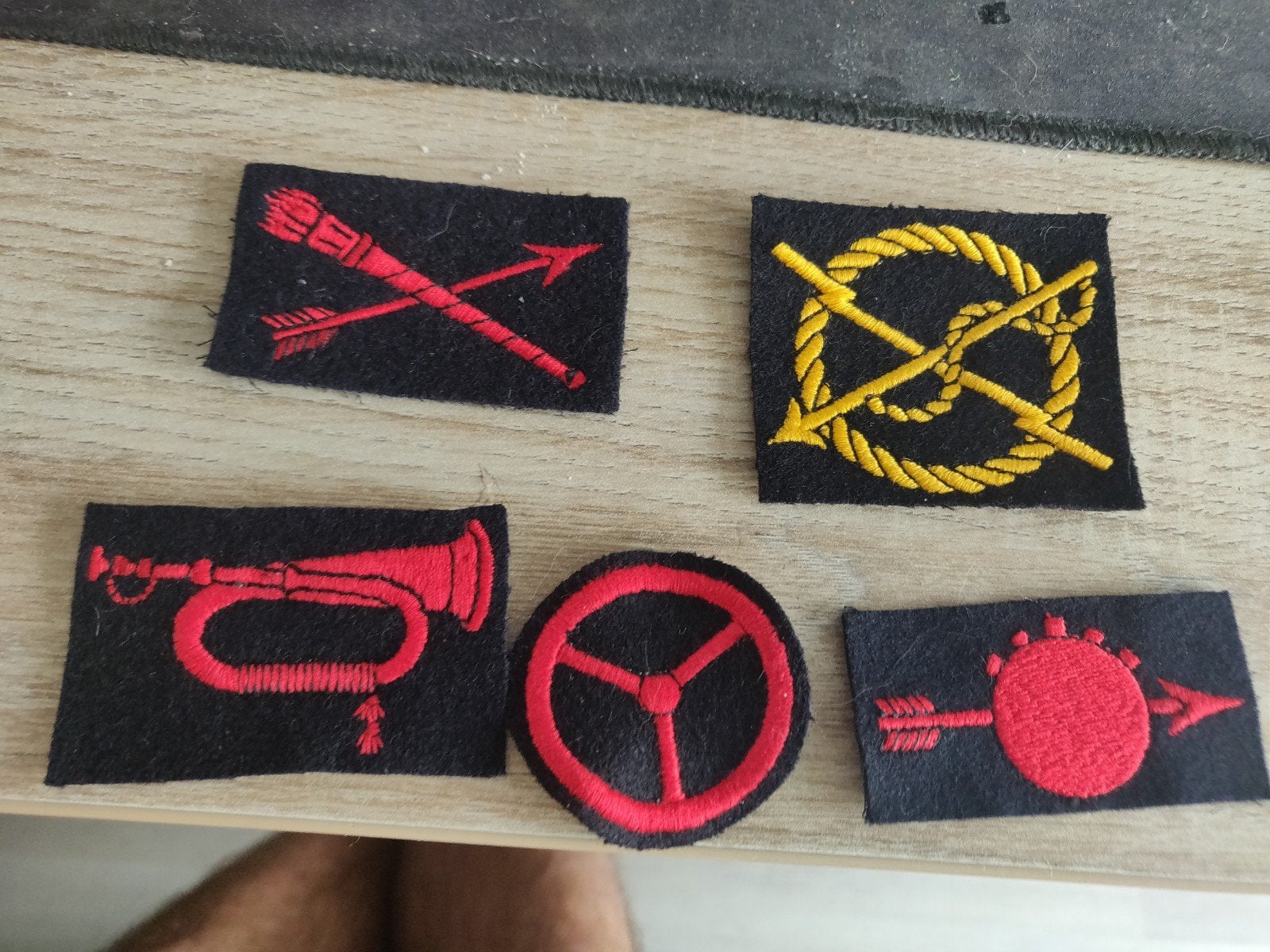 5 marine emblemen, Ophalen of Verzenden