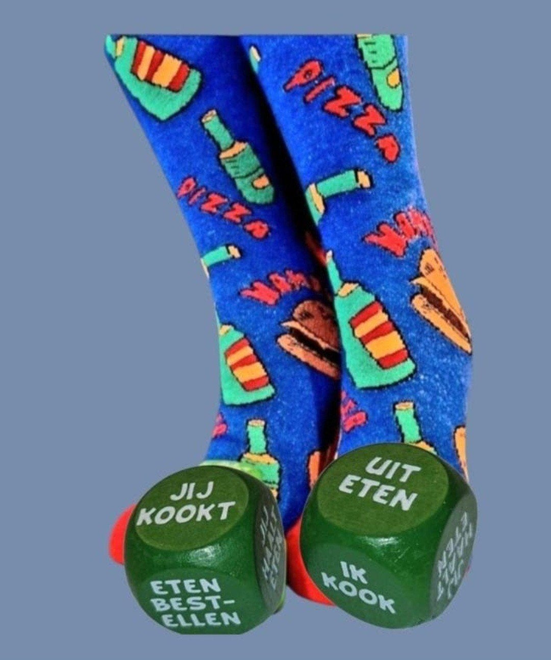 VOEDSEL SOKKEN + FUN DOBBELSTEEN ETEN, Kleding | Heren, Ophalen of Verzenden, Nieuw