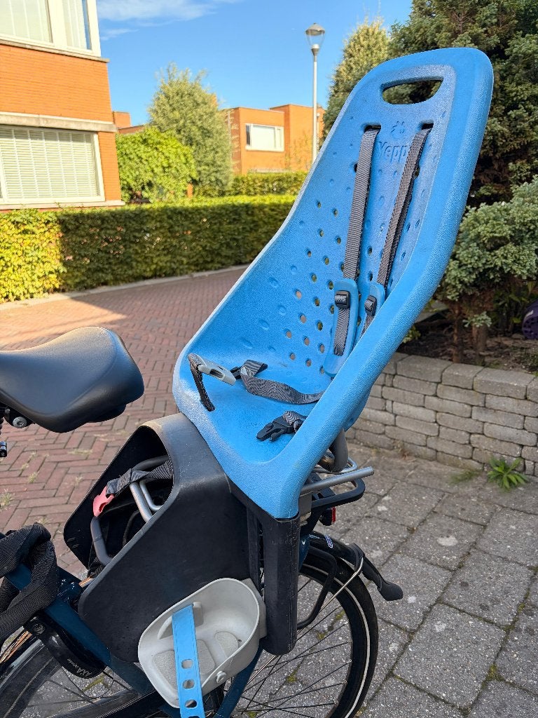yepp fietsstoeltje achterzitje met adapter bagagedrager, Ophalen, Achterzitje, Thule Yepp, Gebruikt