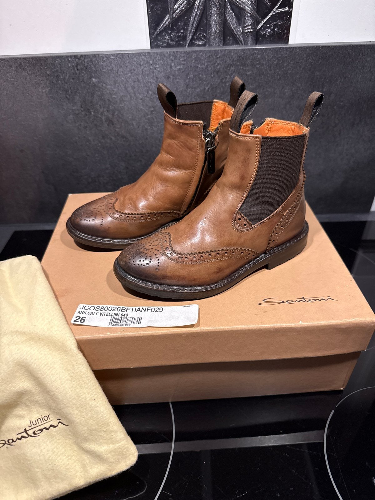 Santoni Junior Laarzen Maat 26 - Zo goed als nieuw, Jongen of Meisje, Ophalen of Verzenden, Laarzen, Zo goed als nieuw