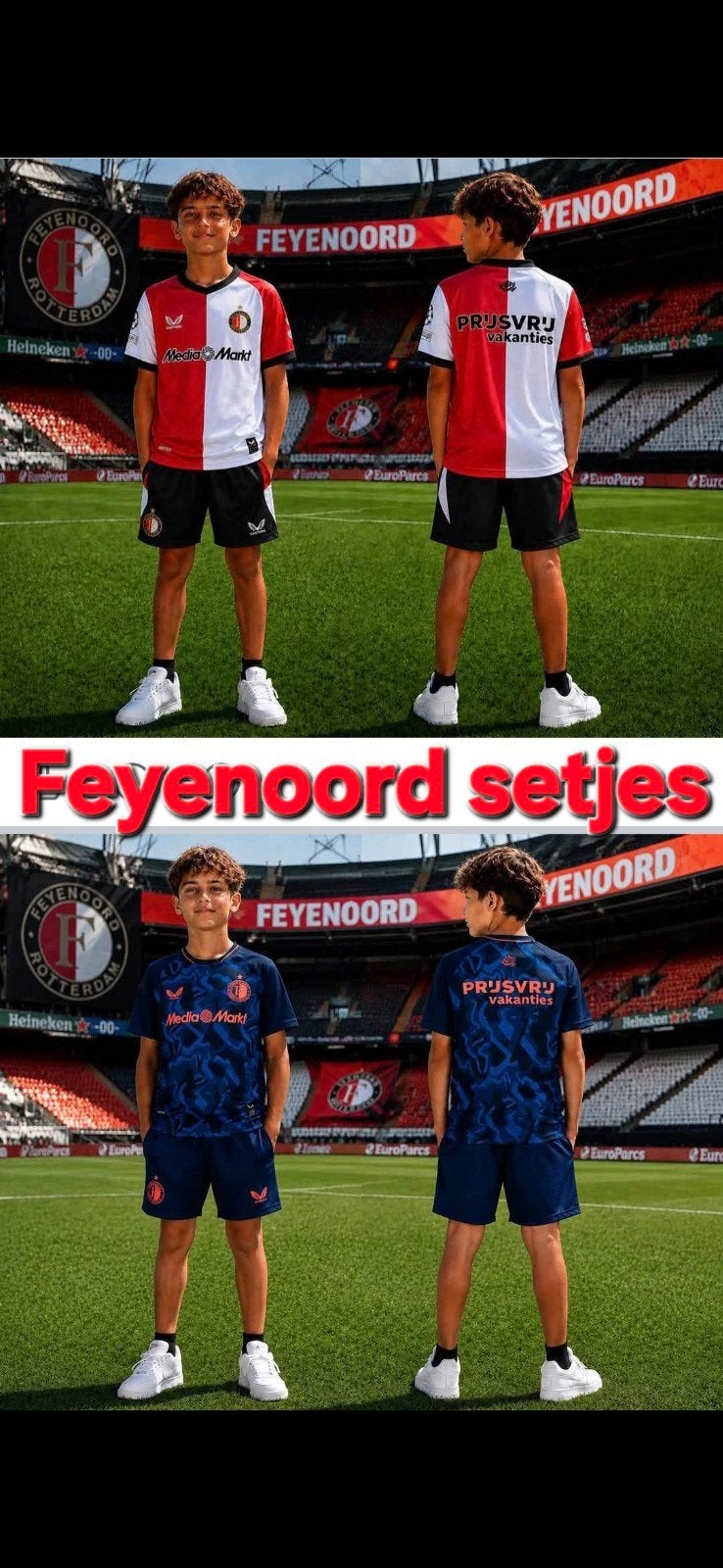 2  x  Feyenoord tenue 176, Ophalen of Verzenden, Nieuw, Jongen of Meisje, Setje