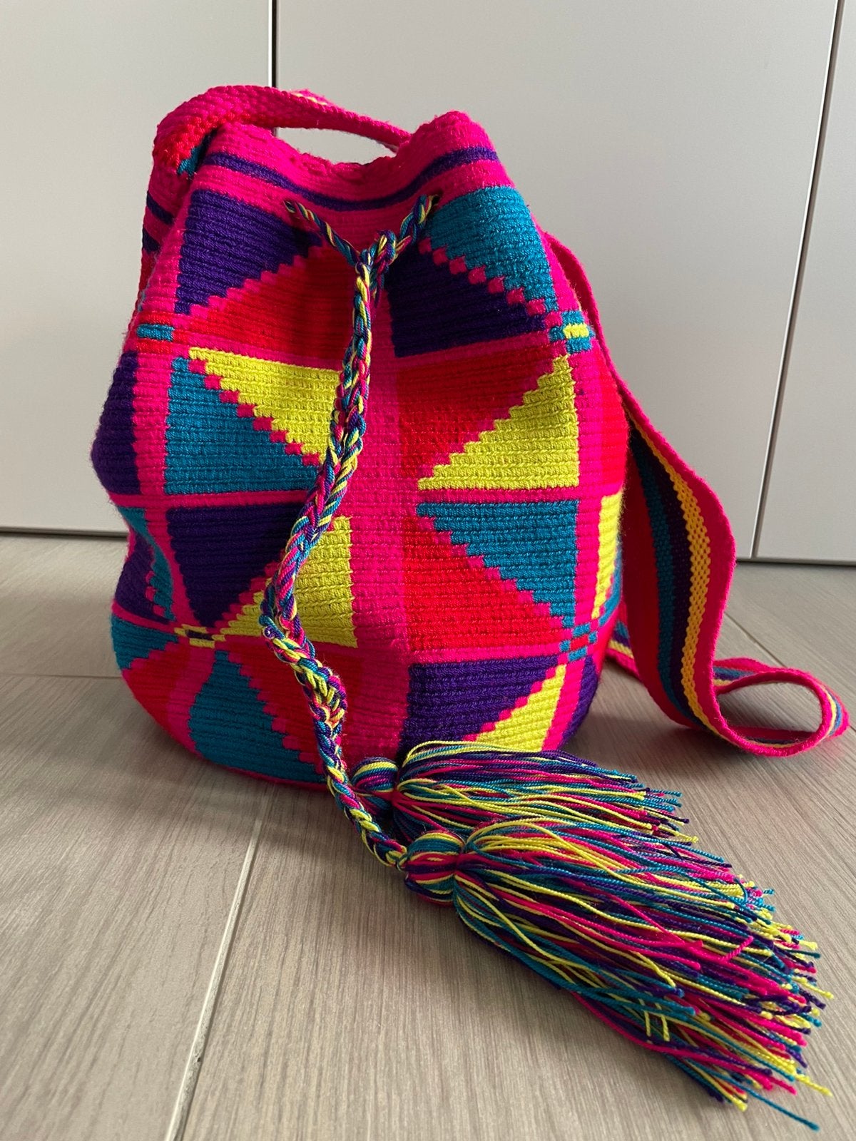 Wayuu Mochila tas “Guanabana”, mt L, Ophalen of Verzenden