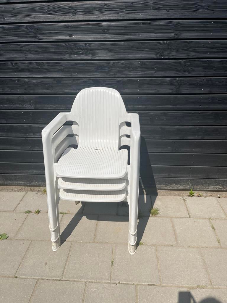 3 Hartman stoelen, Ophalen, Gebruikt, Kunststof, Stapelbaar