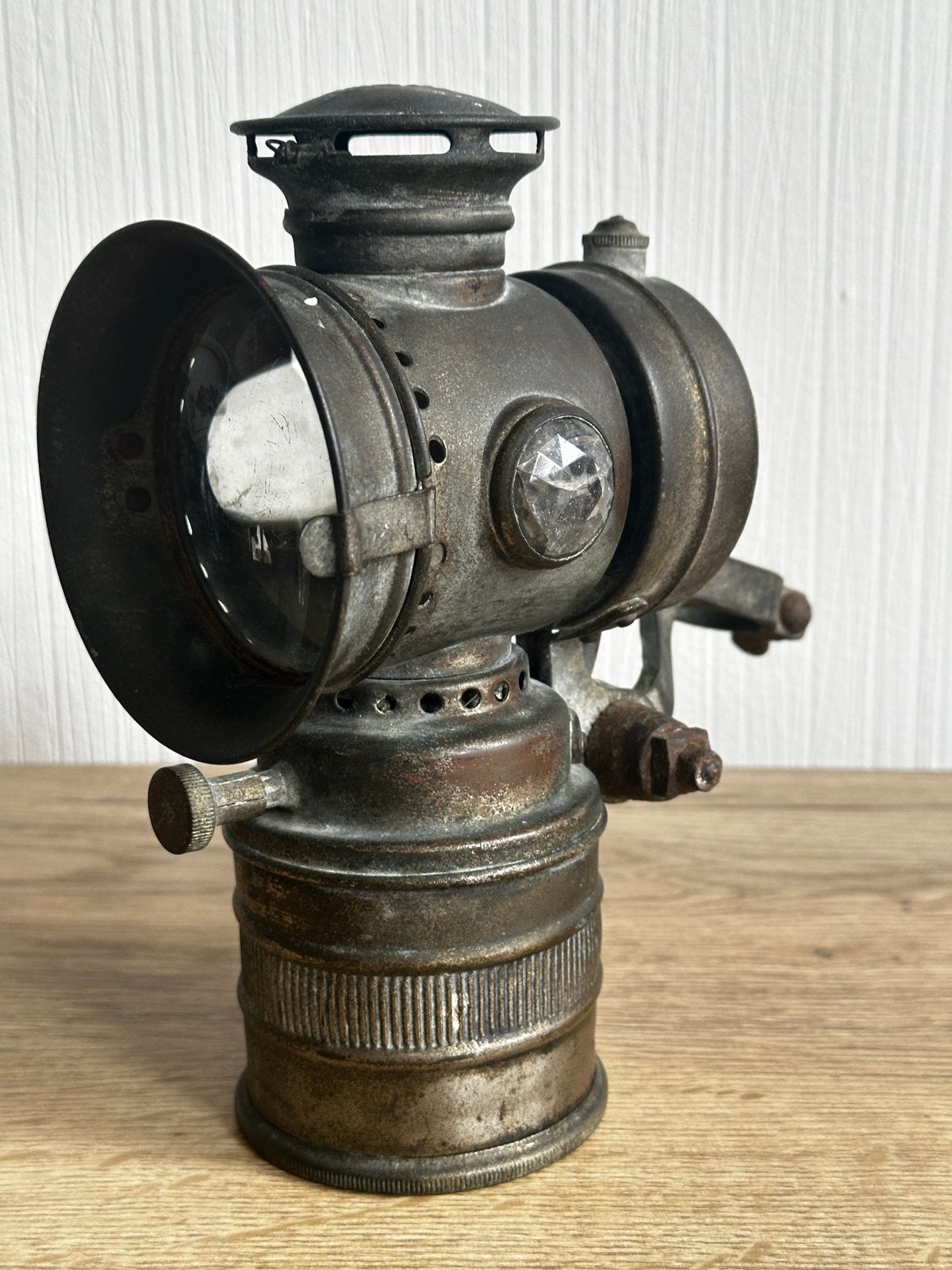 Antieke carbidlamp, Antiek en Kunst, Antiek | Lampen, Ophalen of Verzenden