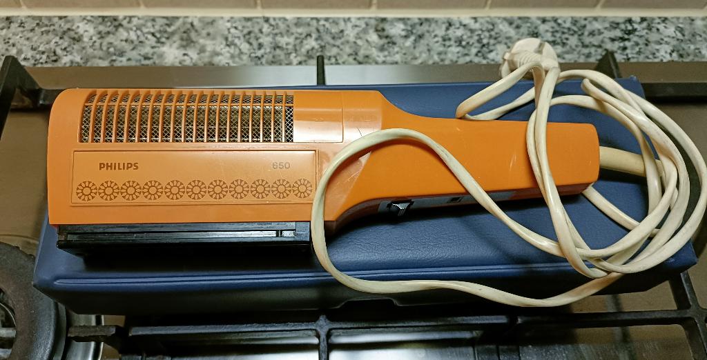 Vintage Philips Hairstyling set fohn 4116 werkend IN DOOS, Ophalen of Verzenden, Gebruikt, Föhn of Haardroger