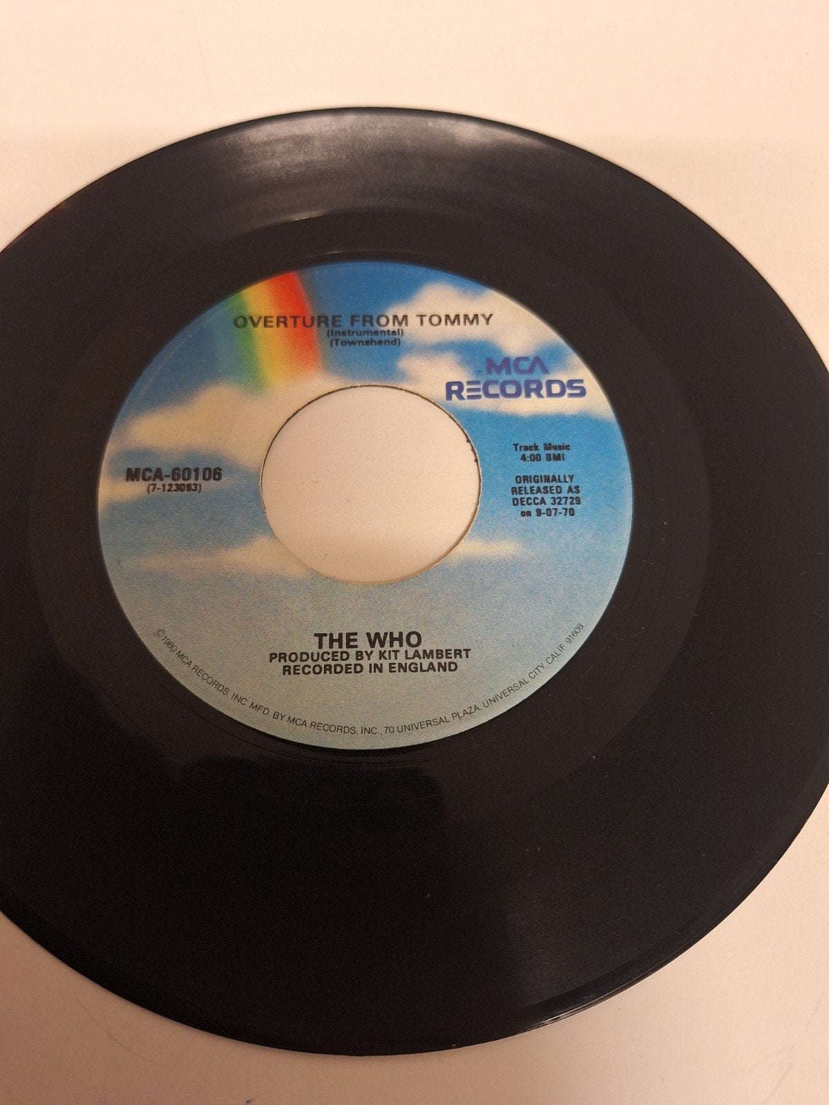 The Who - Overture from Tommy, 1970. EP., Cd's en Dvd's, EP, Verzenden, 7 inch, Poprock
