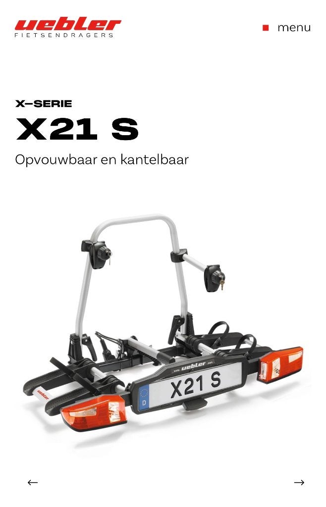 **Nieuwe Uebler X21S fietsendrager**, Auto diversen, Fietsendragers, Ophalen, Elektrische fiets, Nieuw, 2 fietsen