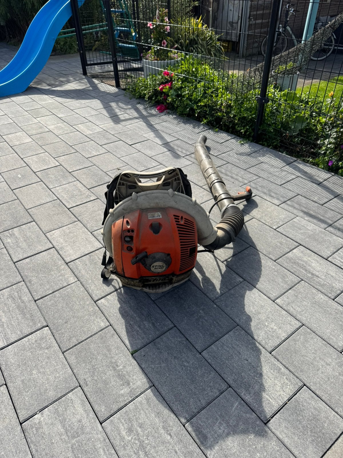 Stihl br550 bladblazer, Ophalen of Verzenden, Zo goed als nieuw, Benzinemotor, 1800 rpm of meer