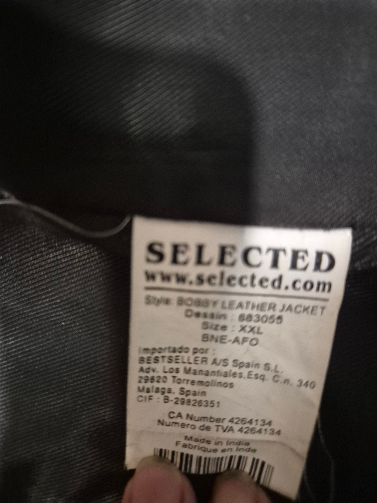 lederen heren colbert  donkerbruin xxl, Kleding | Heren, Ophalen of Verzenden, Zo goed als nieuw, Bruin, Selected Homme