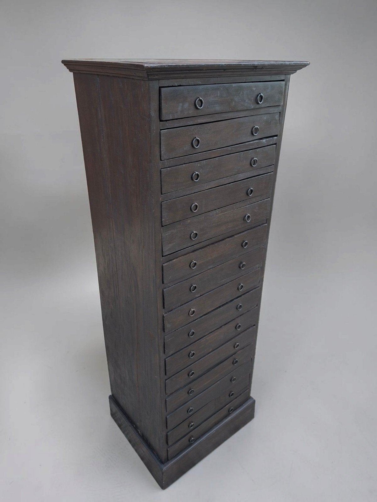 Antieke ladekast, apotheekkast, archiefkast, mooie karakteri, Huis en Inrichting, 5 laden of meer, Ophalen of Verzenden, 25 tot 50 cm