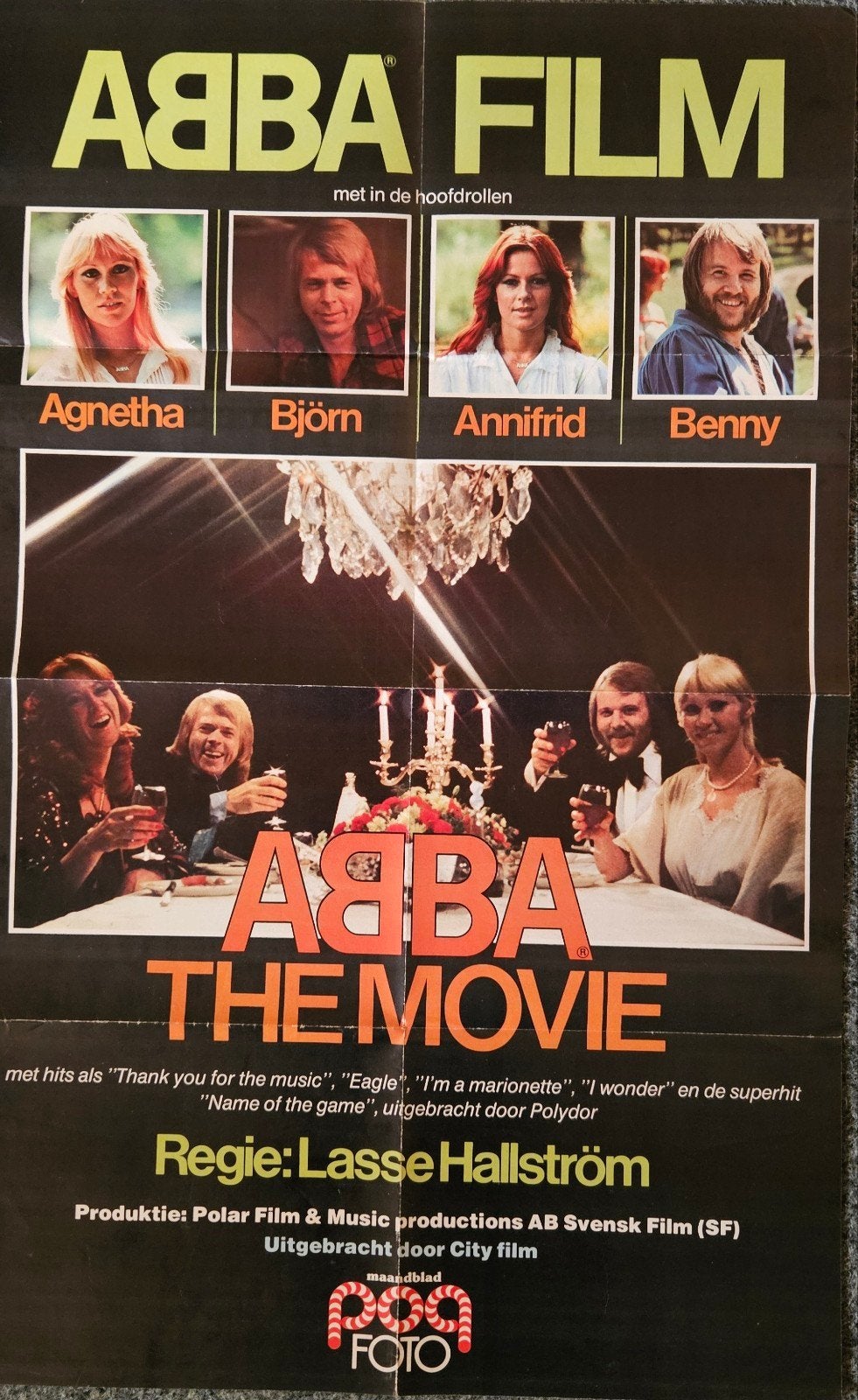Abba the Movie film poster, Ophalen of Verzenden, Zo goed als nieuw, Poster, Artwork of Schilderij