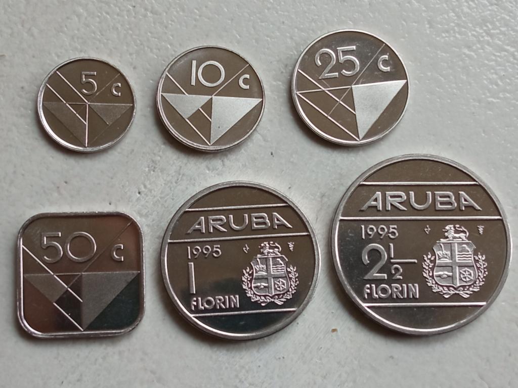 Aruba setje 1995., Postzegels en Munten, Munten | Amerika, Ophalen of Verzenden, Noord-Amerika, Setje