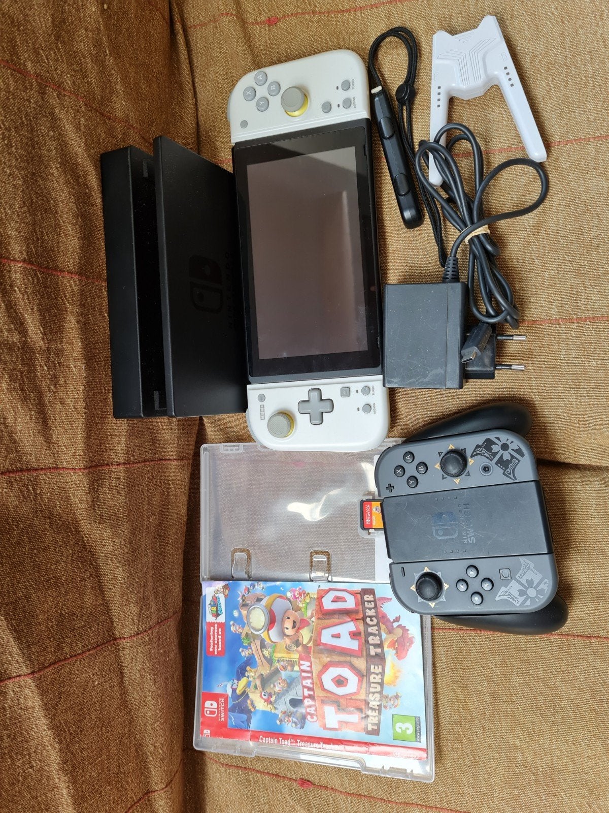 Nintendo Switch V2 2020 compleet + Captain Toad + 64GB, Ophalen of Verzenden, Gebruikt, Met 2 controllers, Switch Original