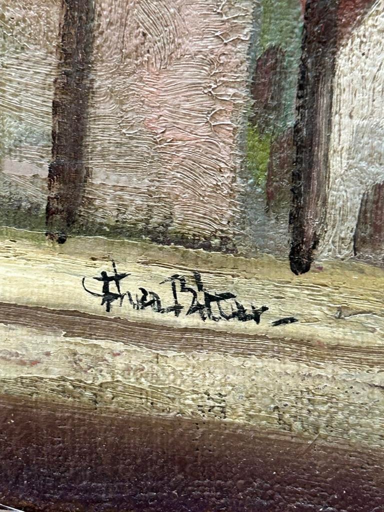 Theo Bitter (1916-1994) - Uitzicht op de haven te Oslo, Antiek en Kunst, Kunst | Schilderijen | Modern, Ophalen of Verzenden