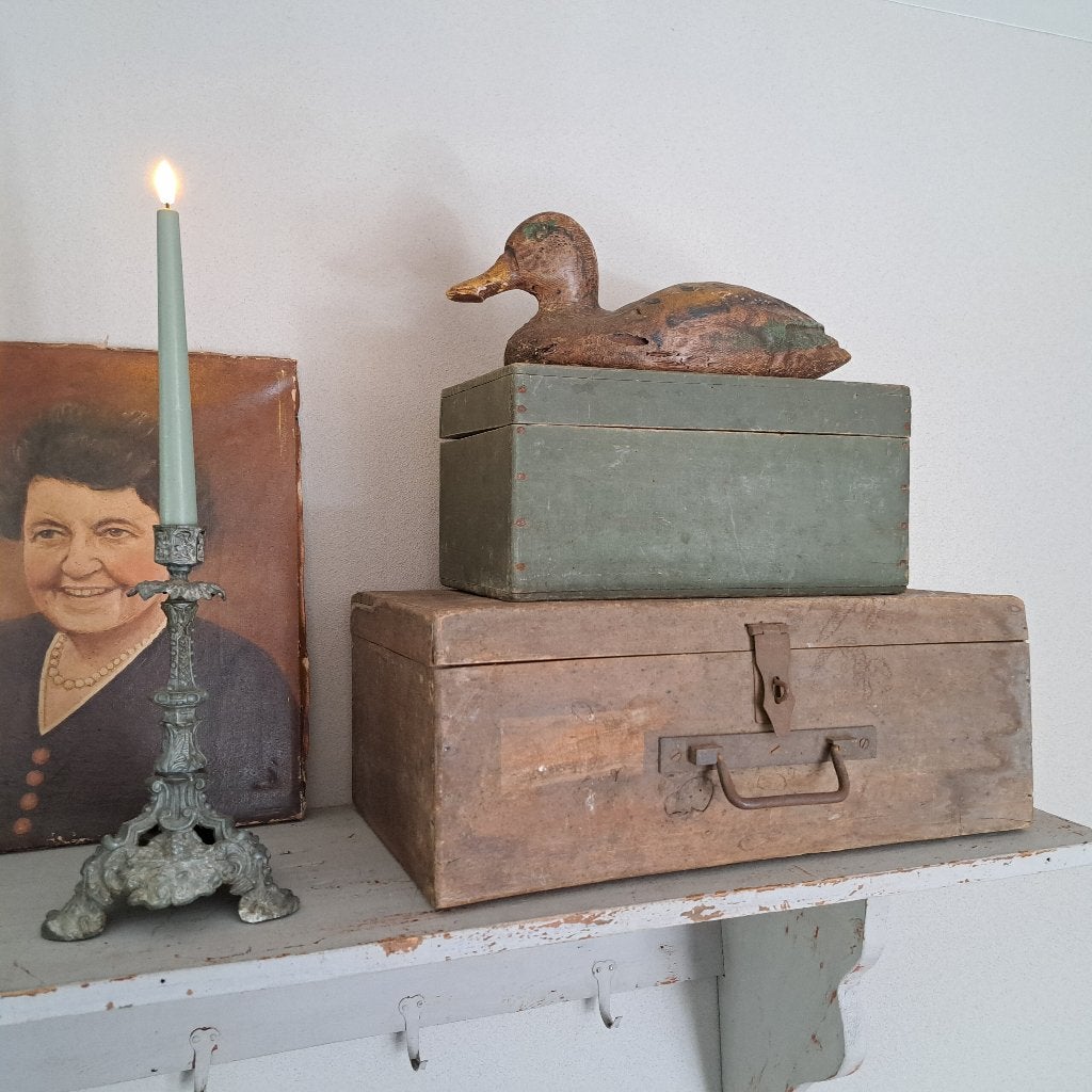 Oude antieke brocante houten lokeend eend vogel *Etage3*, Huis en Inrichting, Gebruikt, ., Ophalen of Verzenden, .