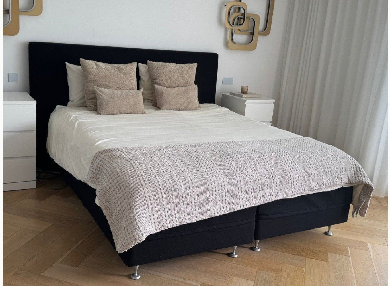 Swiss Sense elektrisch verstelbare boxspring 180x210cm, Ophalen, Gebruikt, Tweepersoons, 180 cm