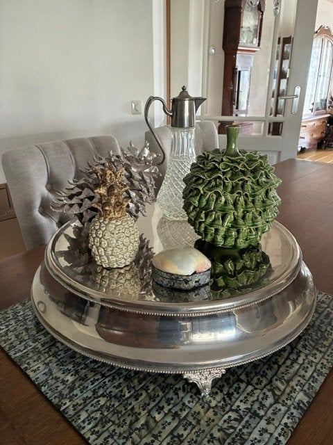 Decoratieve spiegelplateau, Huis en Inrichting, Ophalen, Gebruikt, Decoratieve rand, Rond