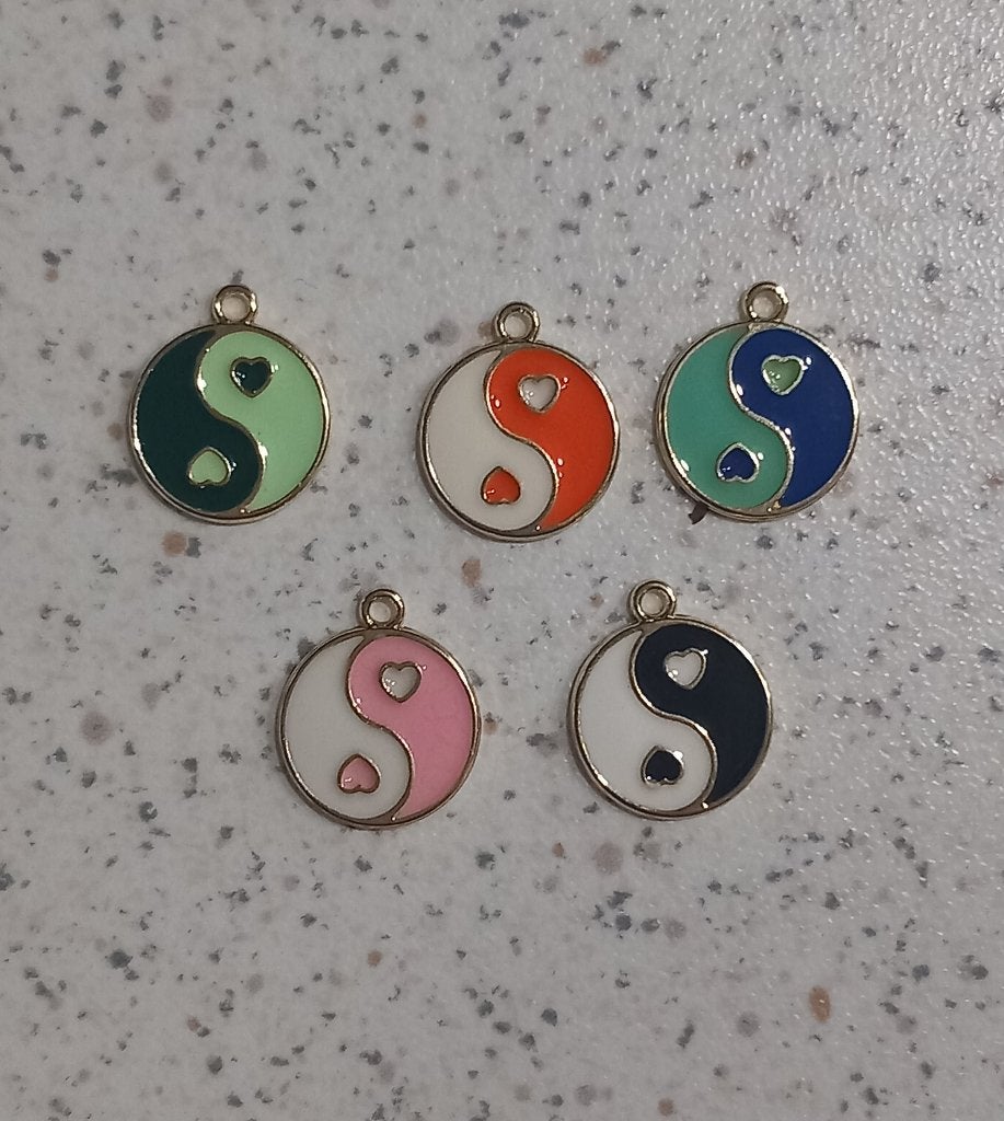 Yingyang metalen bedels, Ophalen of Verzenden, Nieuw, Bedel