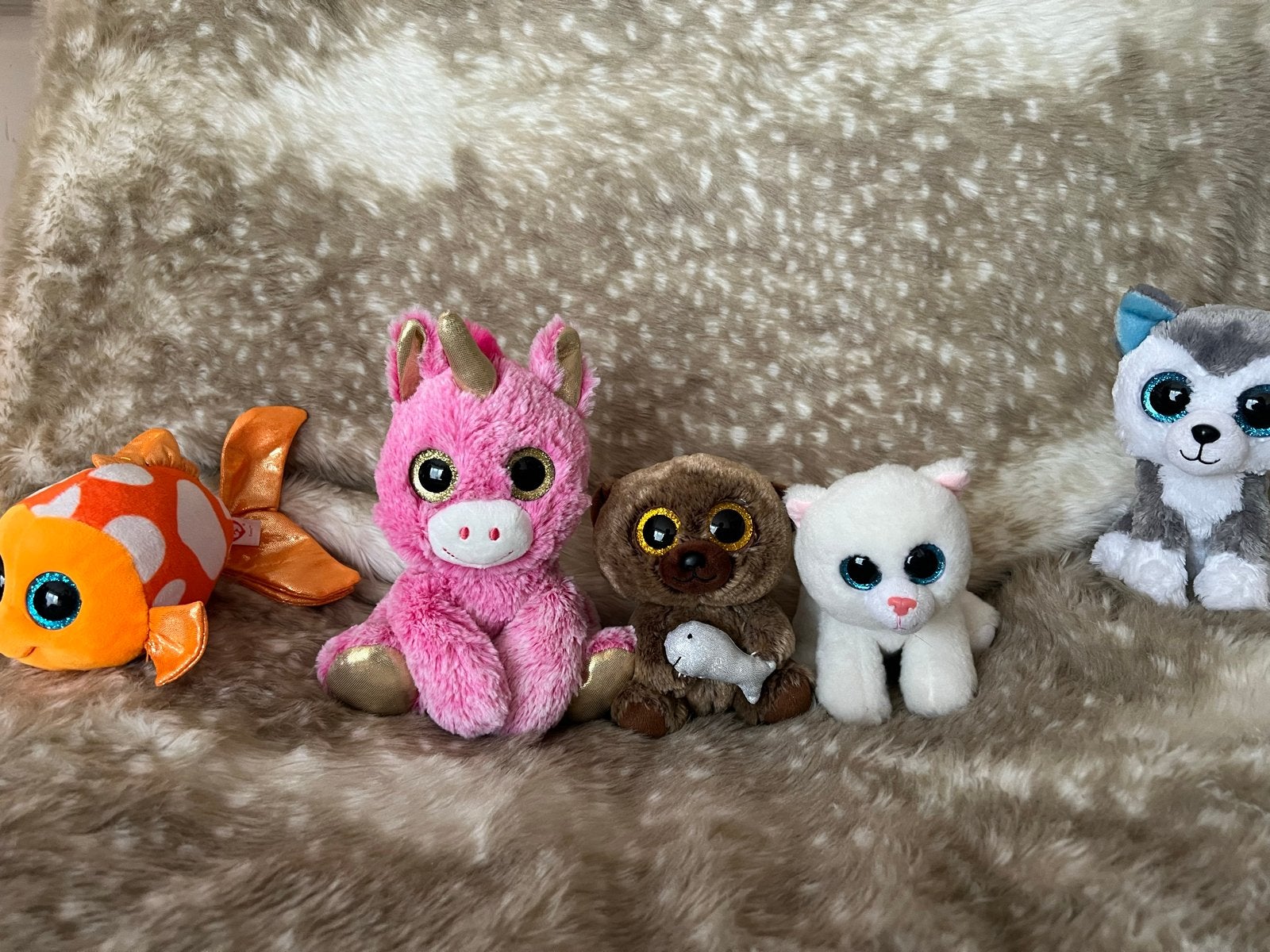 Leuke Ty knuffels - set van 5 of los, Eenhoorn, Ophalen of Verzenden, Zo goed als nieuw, Roze
