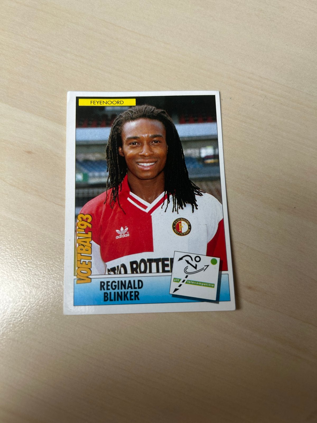 Voetbal '93 Panini plaatje Regi Blinker Feyenoord, Ophalen of Verzenden, Zo goed als nieuw, Sticker