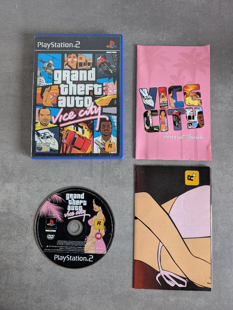 Grand theft auto vice city PS2 + map / poster, Avontuur en Actie, Vanaf 18 jaar, 1 speler, Ophalen of Verzenden