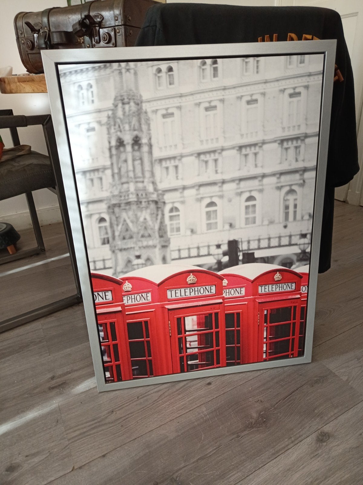 IKEA Vilshult fotolijst met Londen afbeelding 77x57 cm, Gebruikt, Met afbeelding, Ophalen of Verzenden, Fotolijst