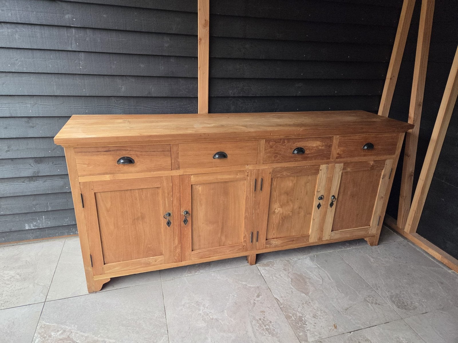 Dressoir teak hout, Huis en Inrichting, Ophalen, Gebruikt, 150 tot 200 cm, Teakhout