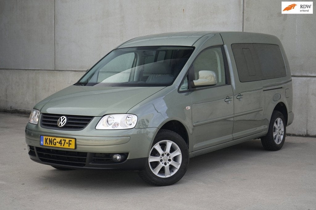 Volkswagen CADDY LIFE 1.6 Maxi Tramper, Camper! Trekhaak, Voorwielaandrijving, Gebruikt, Zwart, 4 cilinders