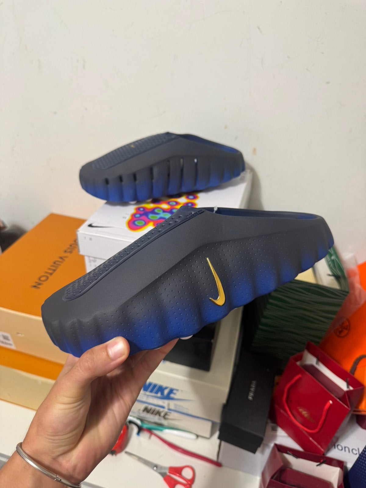 Nike Mind 001 Slides zwart/blauw, Ophalen of Verzenden, Nieuw