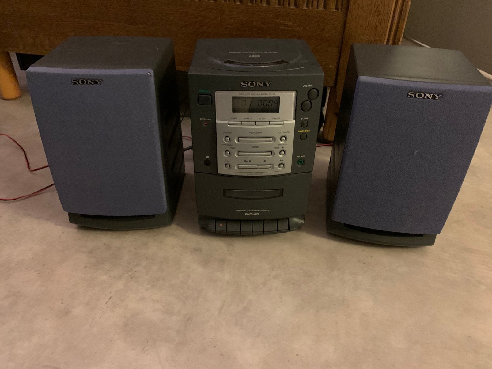 Sony cd cassette radio speler ALLES WERKT midi set, Ophalen, Cassettedeck, Zo goed als nieuw, Microset