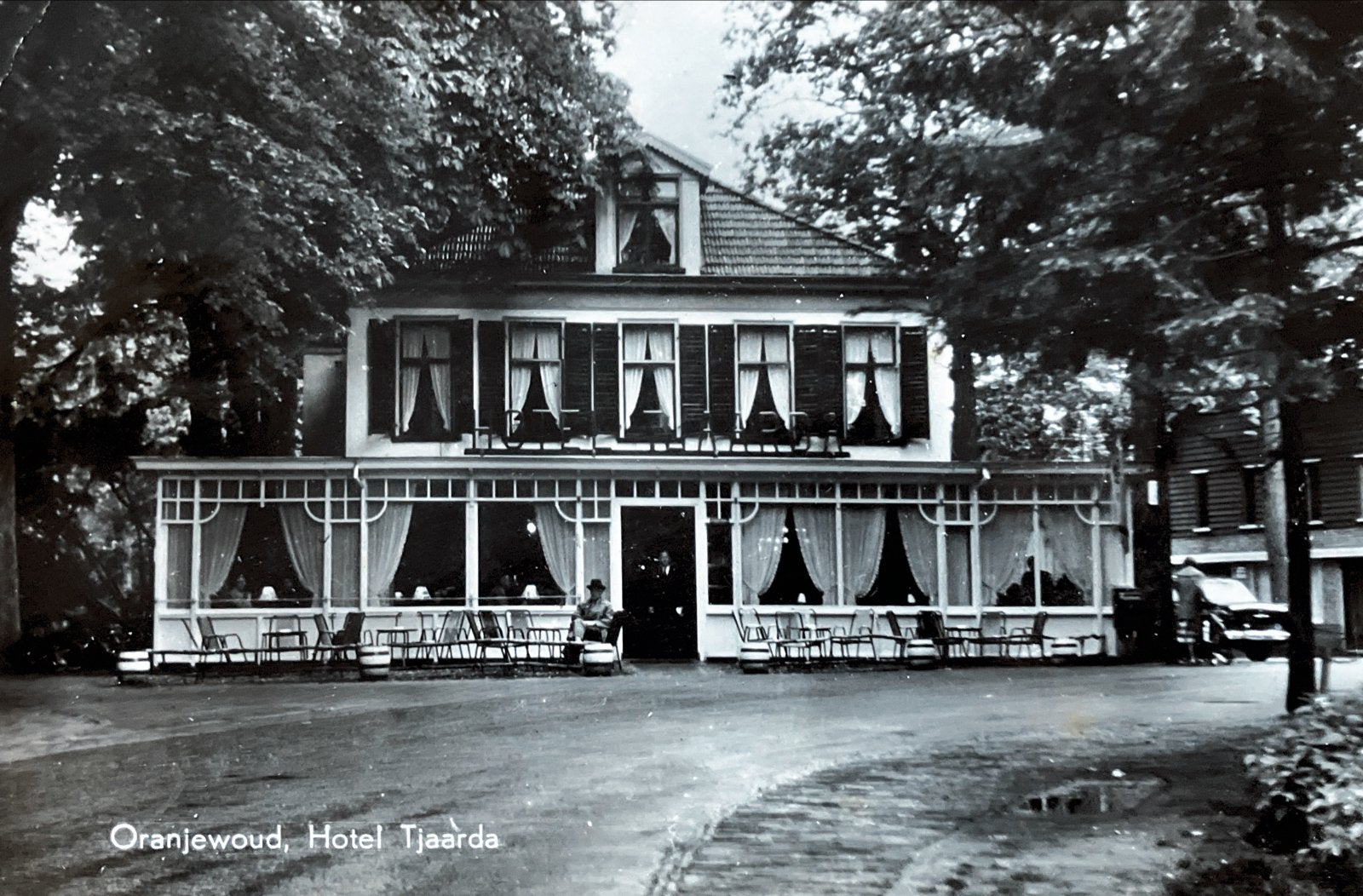 Oude Ansichtkaart Hotel Tjaarda Oranjewoud Friesland 1964, Ophalen of Verzenden, 1960 tot 1980, Gelopen, Friesland