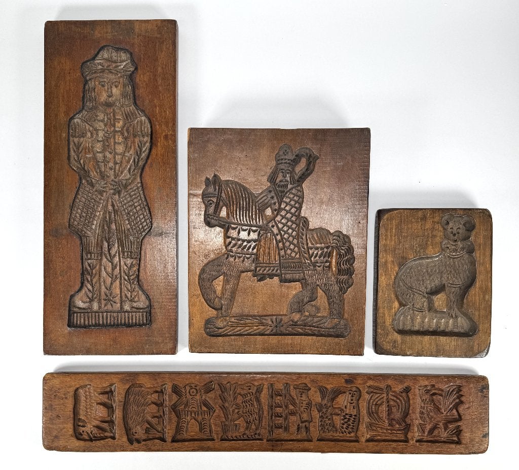 1338. Houten speculaasplanken, Volkskunst - figuren en molen