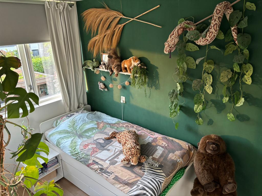 Complete jungle kamer accessoires, dekbedovertrek, knuffels, Ophalen, Zo goed als nieuw, Wanddecoratie