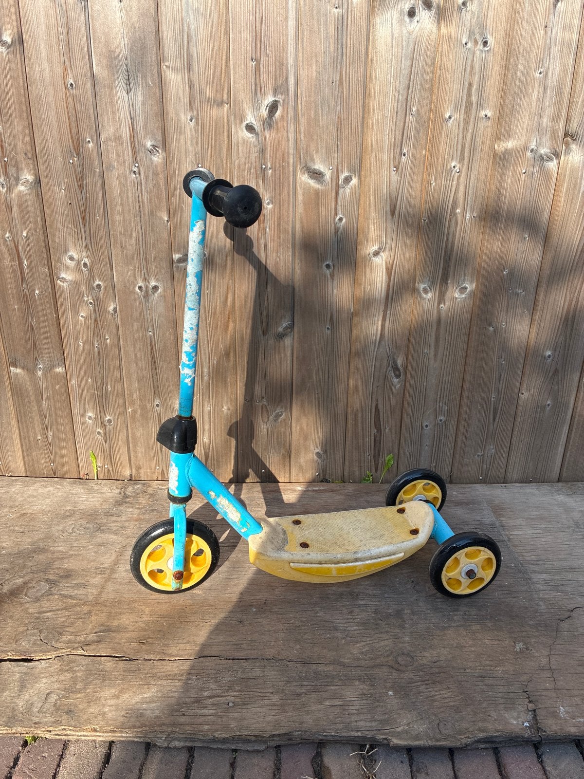 Kinderstep met 3 wielen - Blauw/Geel, Fietsen en Brommers, Ophalen, Gebruikt, Gewone step